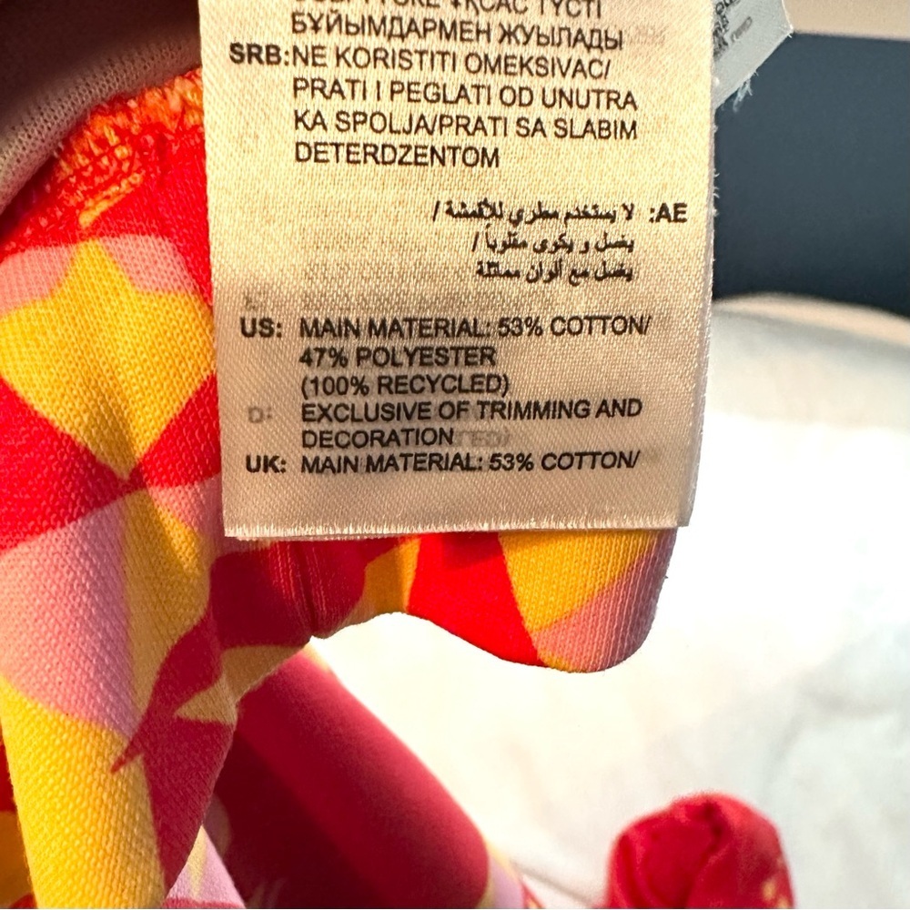 ADIDAS FARM RIO HOODIE Pullover Bold Orange Red Yellow Cropped Kid XL Sweatshirt - Picture 7 of 7